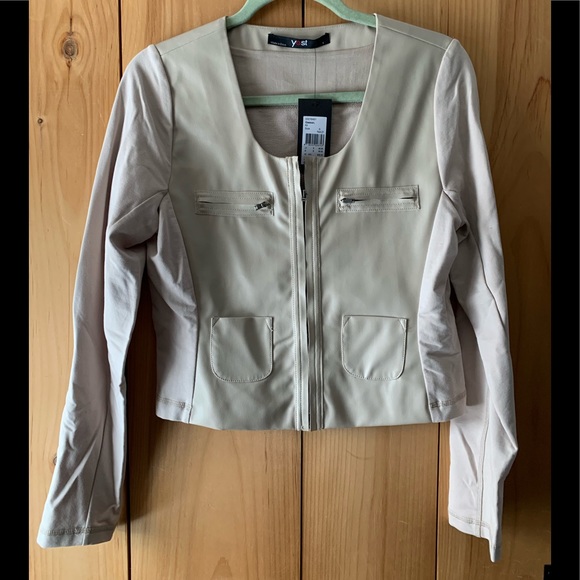 Yest Jackets & Blazers - 🌈 Yest Faux Leather Fabric Jacket